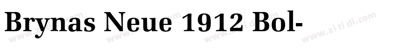 Brynas Neue 1912 Bol字体转换